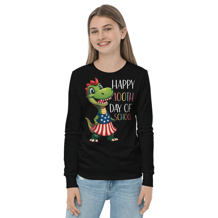 Happy 100th day of School Long Sleeve Tee product image (4)