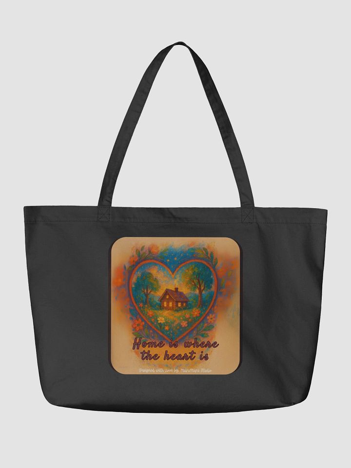 Heartwarming Quote Tote Bag - "Home is Where the Heart Is" (Double-Sided Print) product image (2)