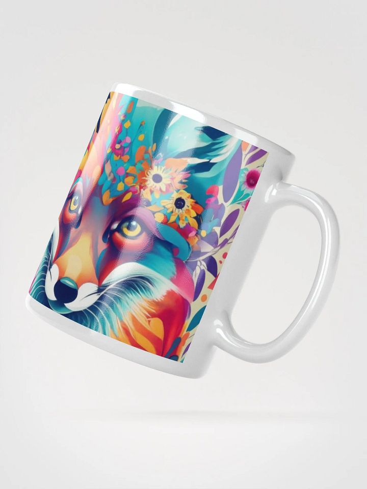 Pretty Floral Fox Face Mug product image (2)