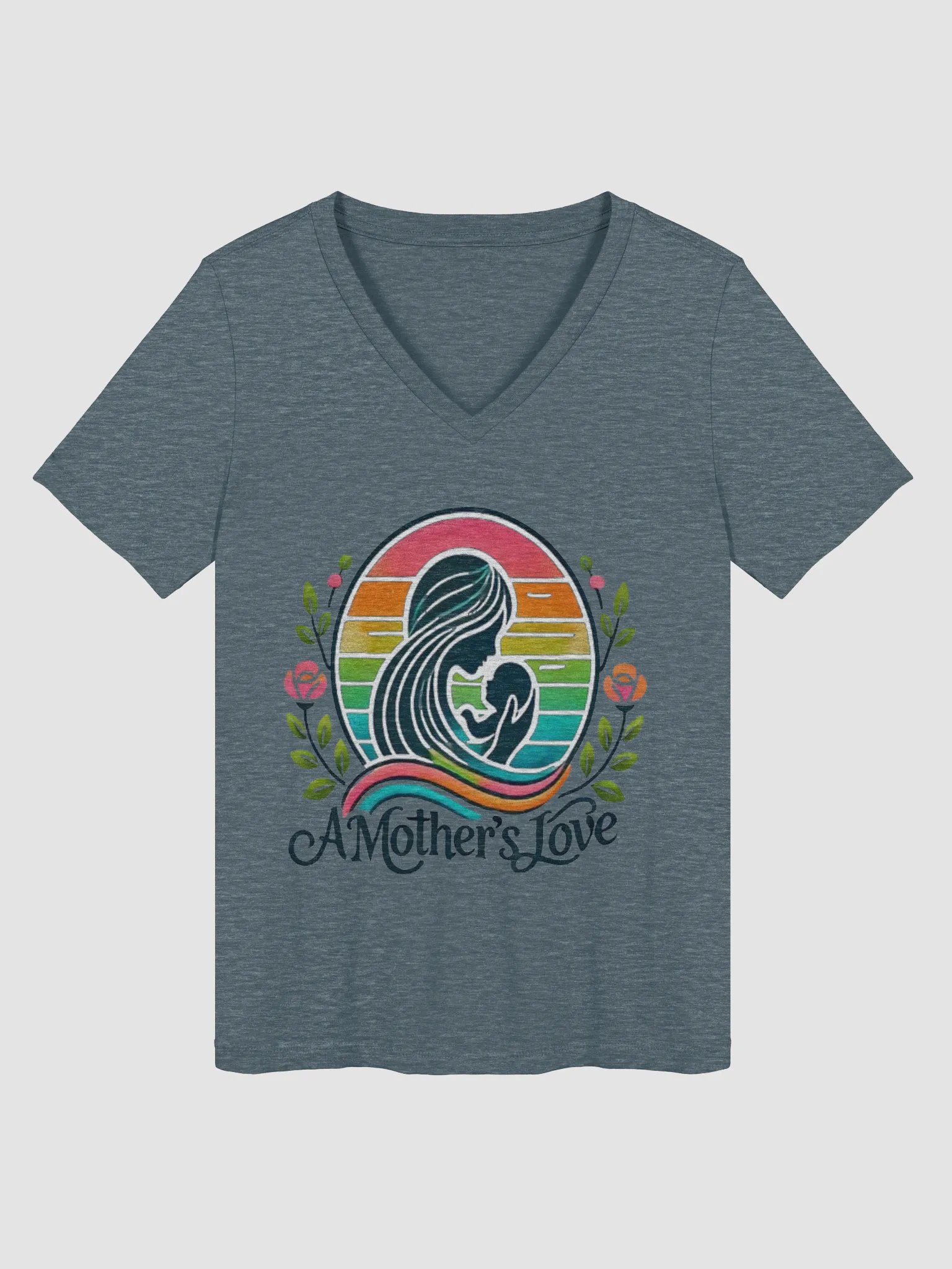 Mother's Love Silhouette V-Neck Tee product image (1)