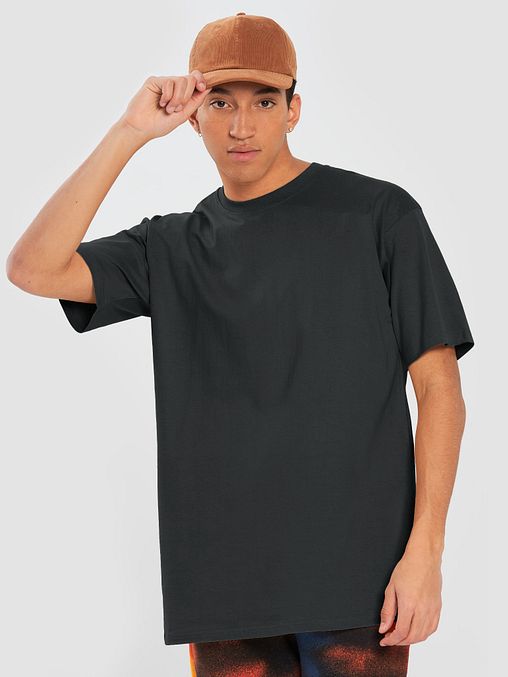 Men's garment-dyed heavyweight t-shirt BLACK LOGO – Wanderin