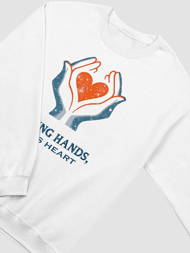 Flaming Heart , Dad's heart, Healing Hands Crewneck Sweatshirt product image (16)