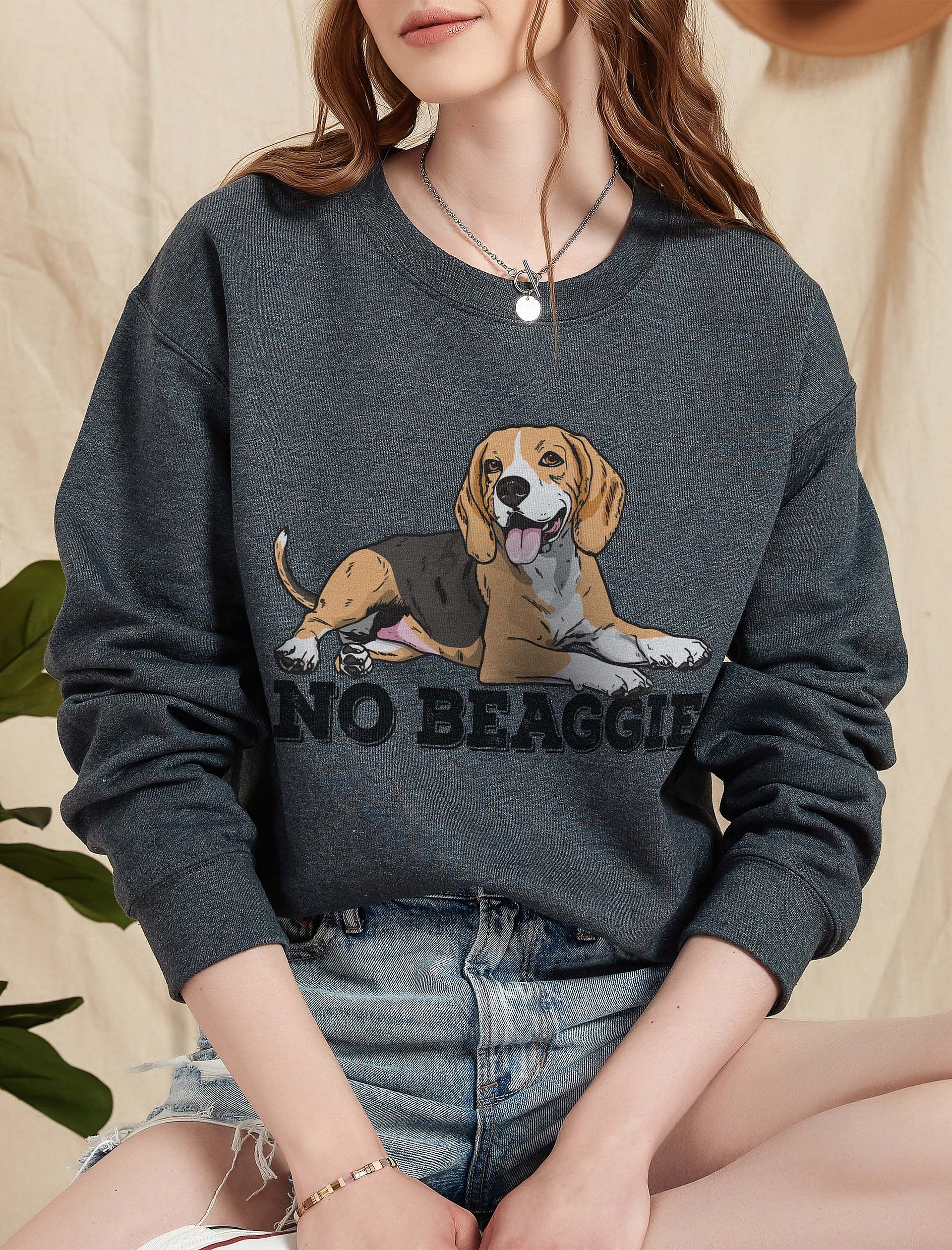 No Beaggie Sweatshirt of a Beagle(Tricolor) | Funny Shirt for Beagle Paw-rents product image (1)