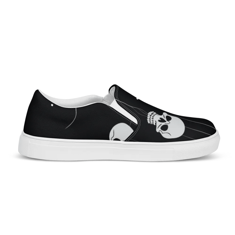 Women's Slip-On Canvas Shoes 💀 with Skulls product image (11)