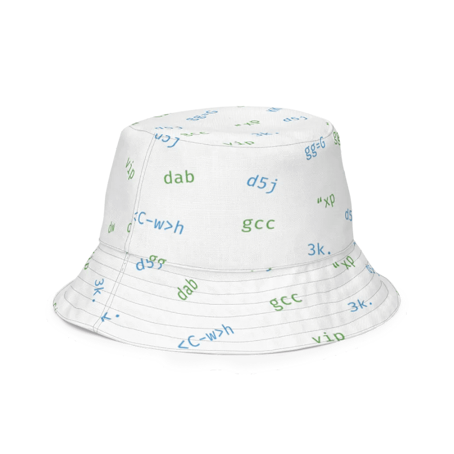 Reversible Vim motions bucket hat product image (11)