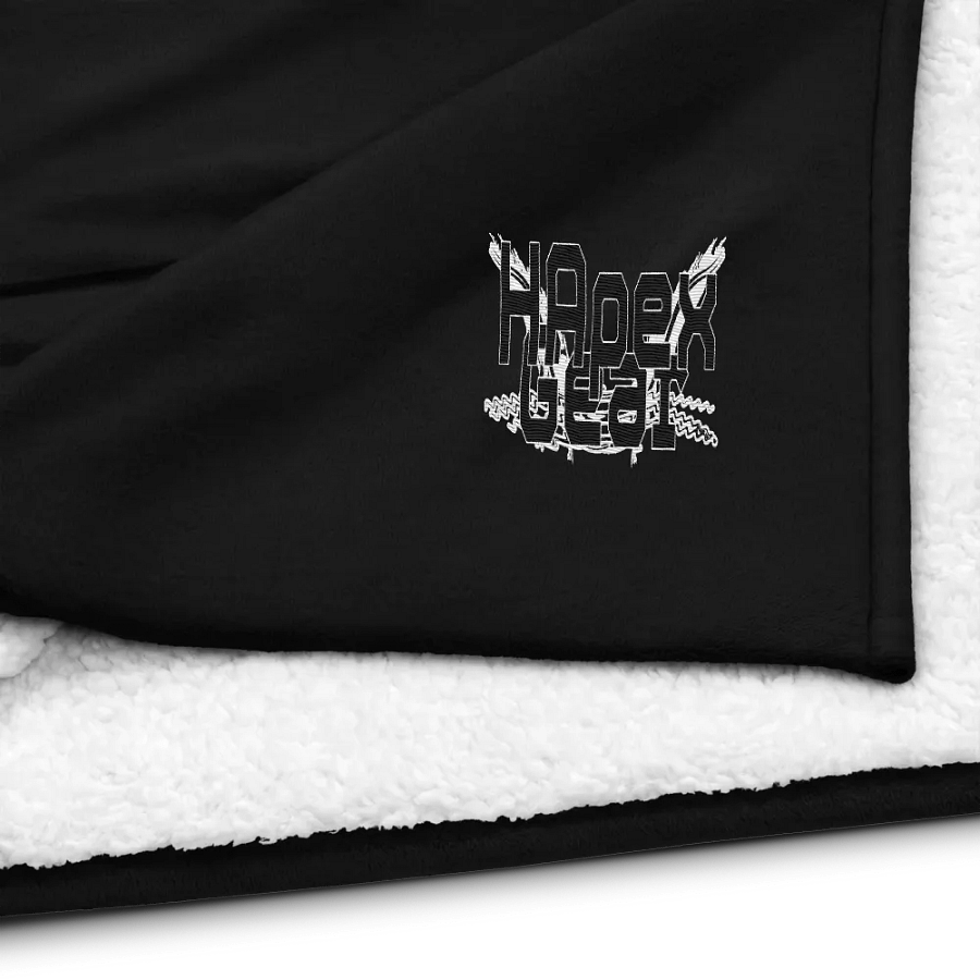 Premium Sherpa Blanket - Embroidered - Black HApex Gear Black Logo product image (4)