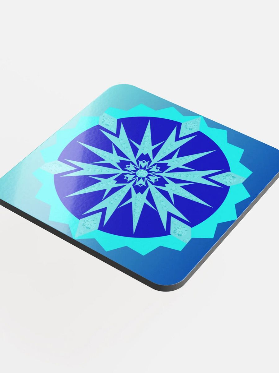 snowflake Glossed Cork Coaster product image (4)