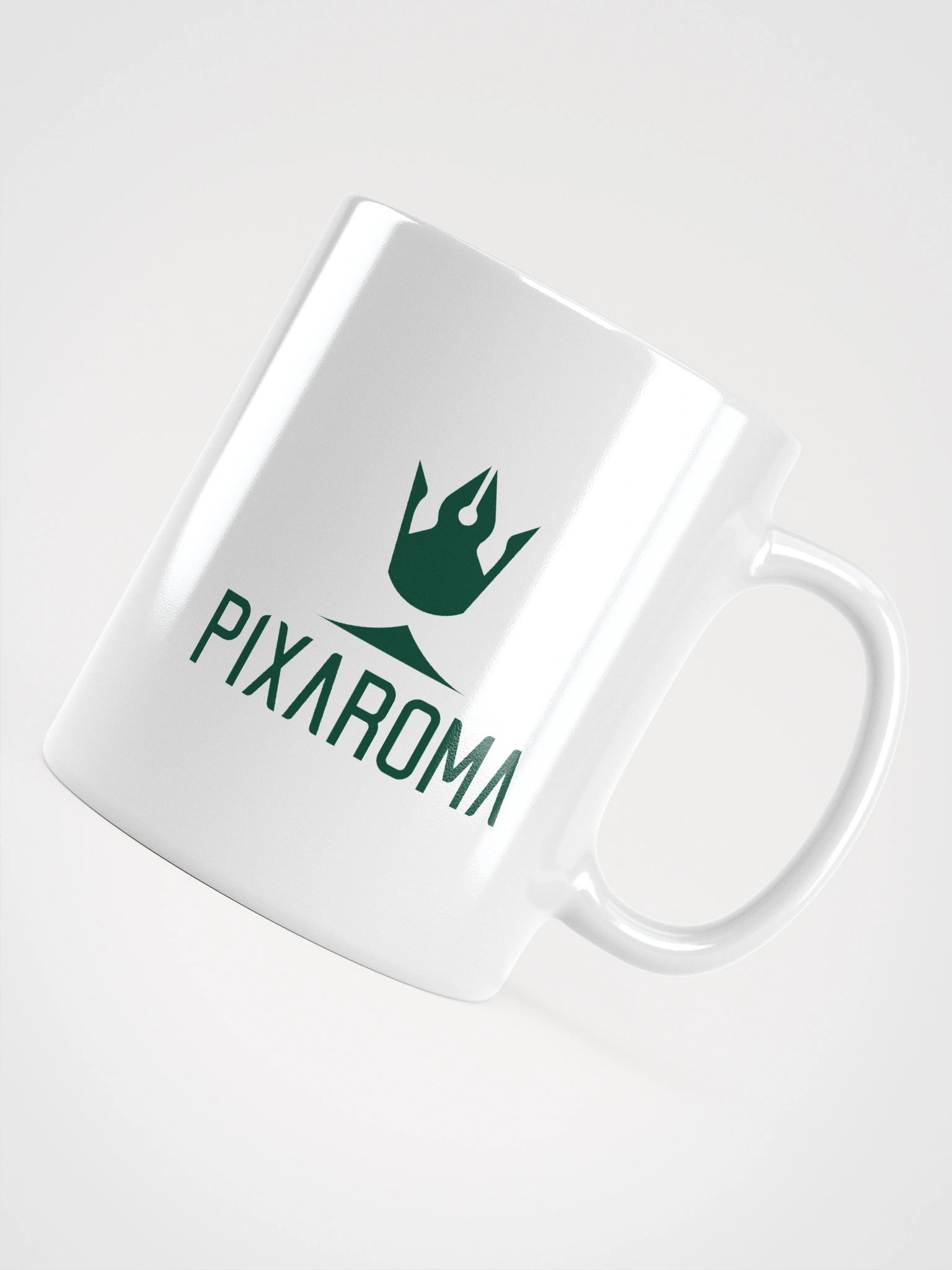Pixaroma Green Logo White Mug product image (8)