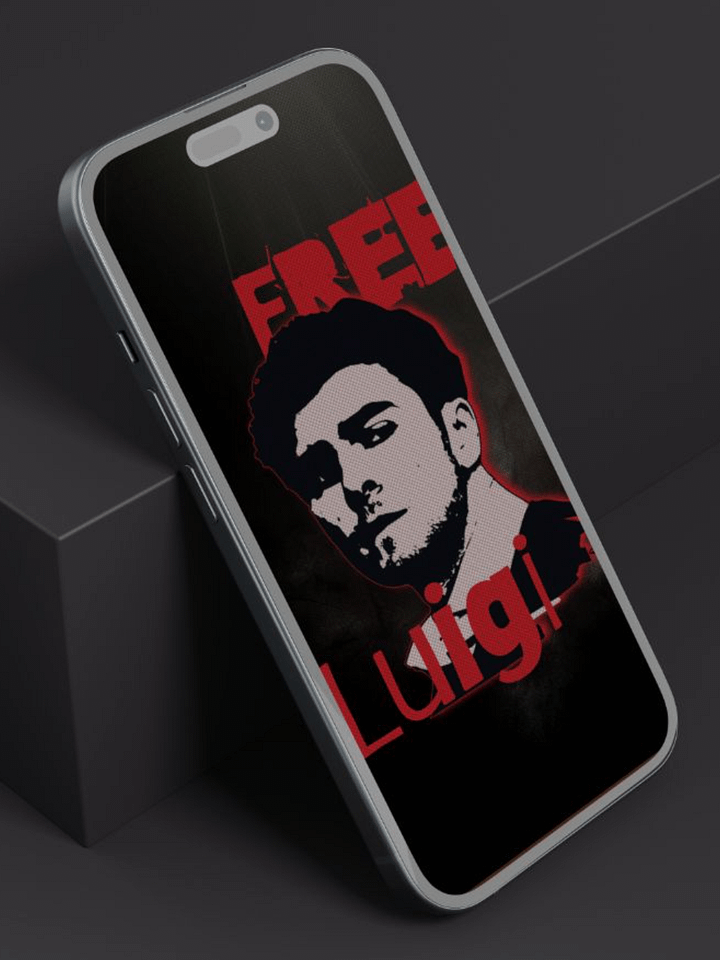 Free Luigi Mangione Mobile Wallpaper Black product image (1)