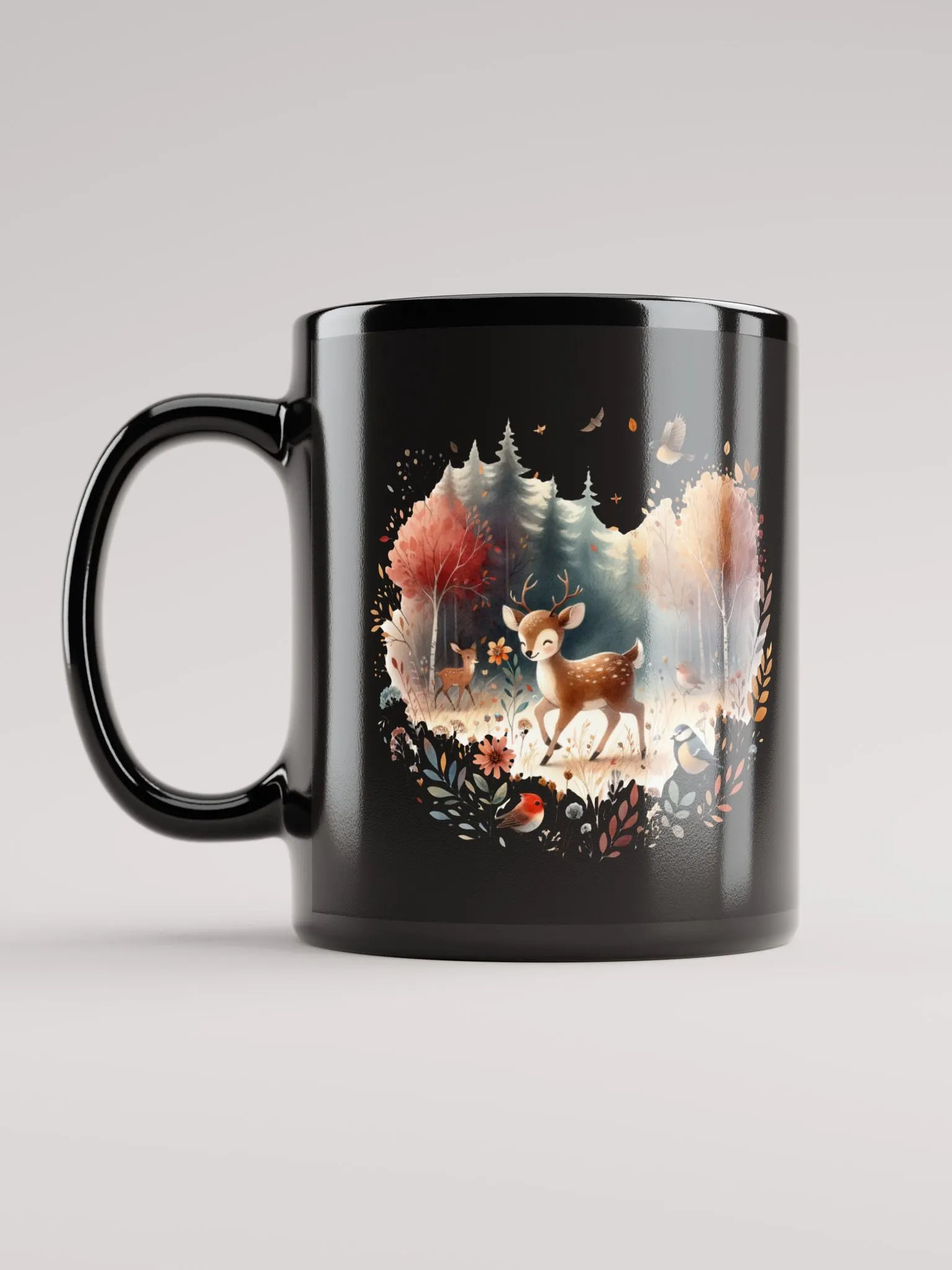 The Autumn Vibes Glossy Black Mug product image (2)