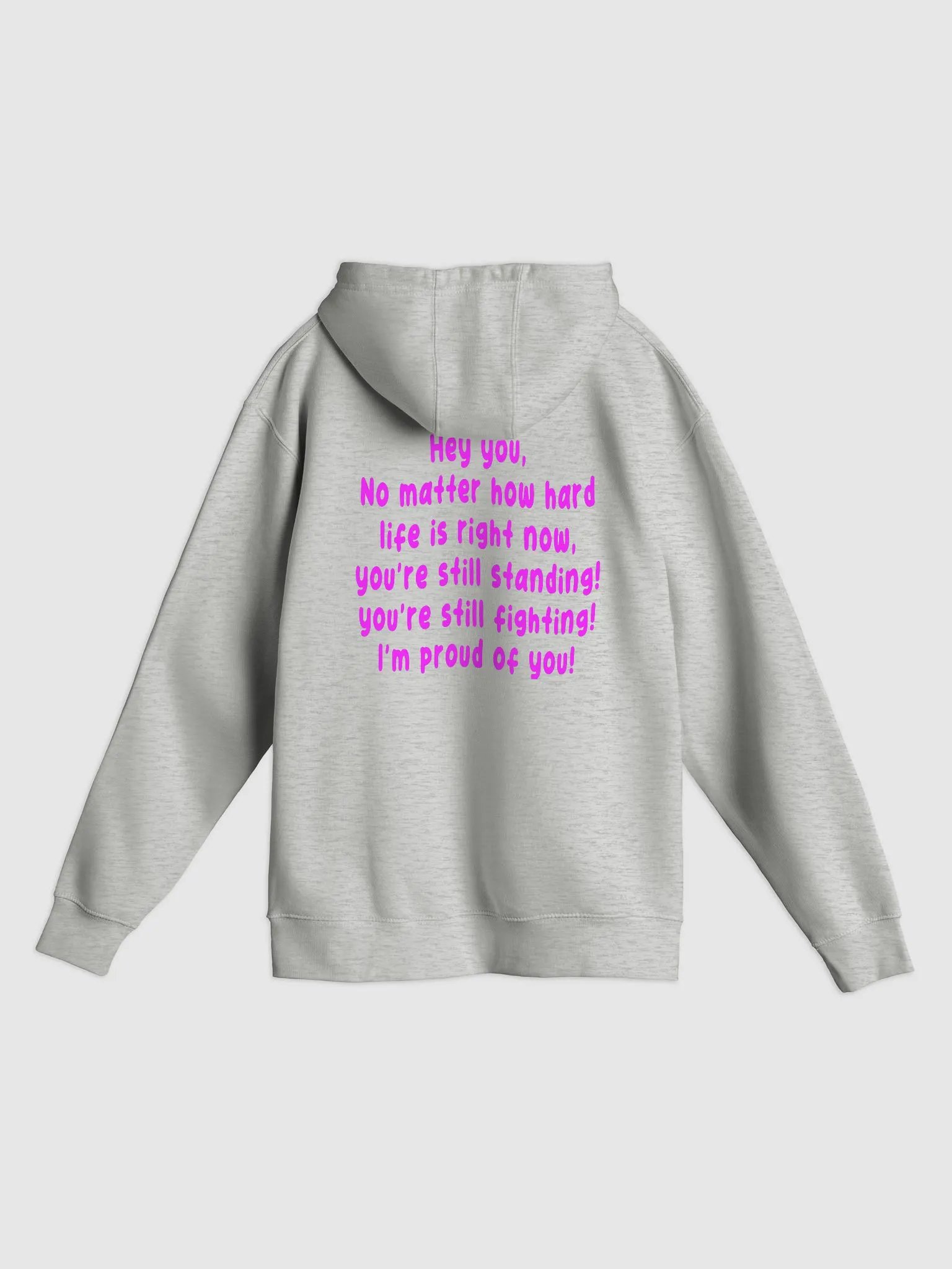 Hey you female hoodie Heather grey product image (2)