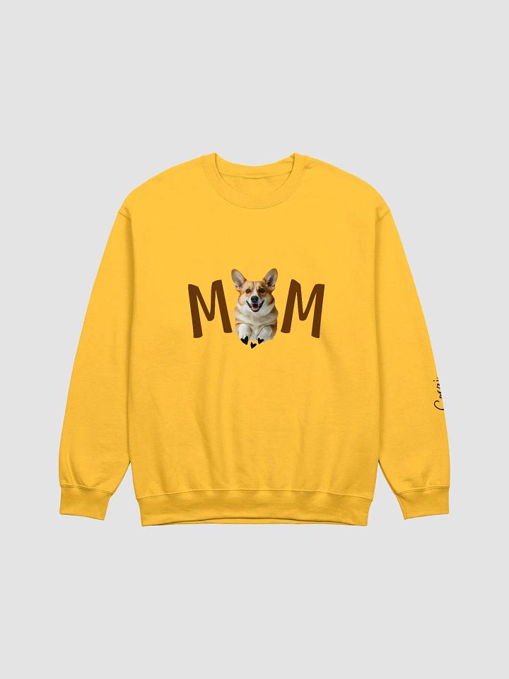 Corgi mom modern front and back design sweatshirt with sleeve print product image (2)