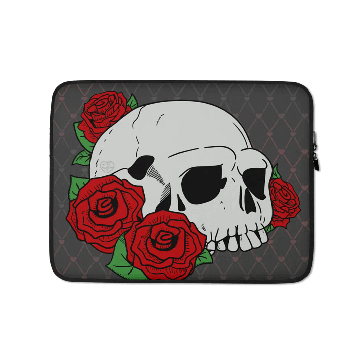 Roses & Skull Laptop Sleeve product image (1)