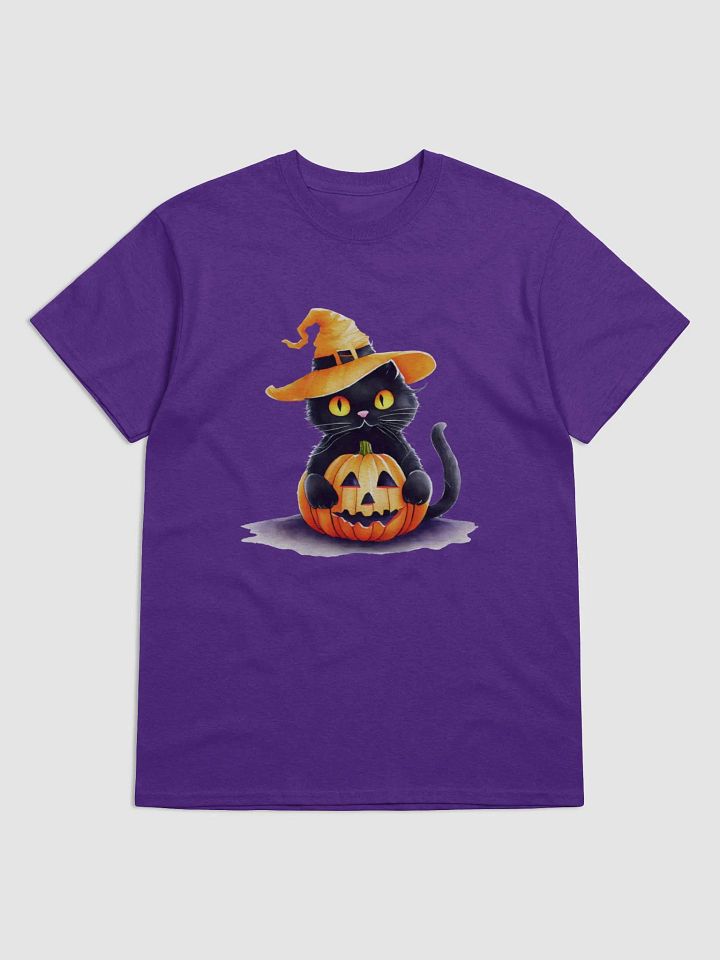 Black Cat in Pumpkin Costume for Halloween Decoration product image (1)