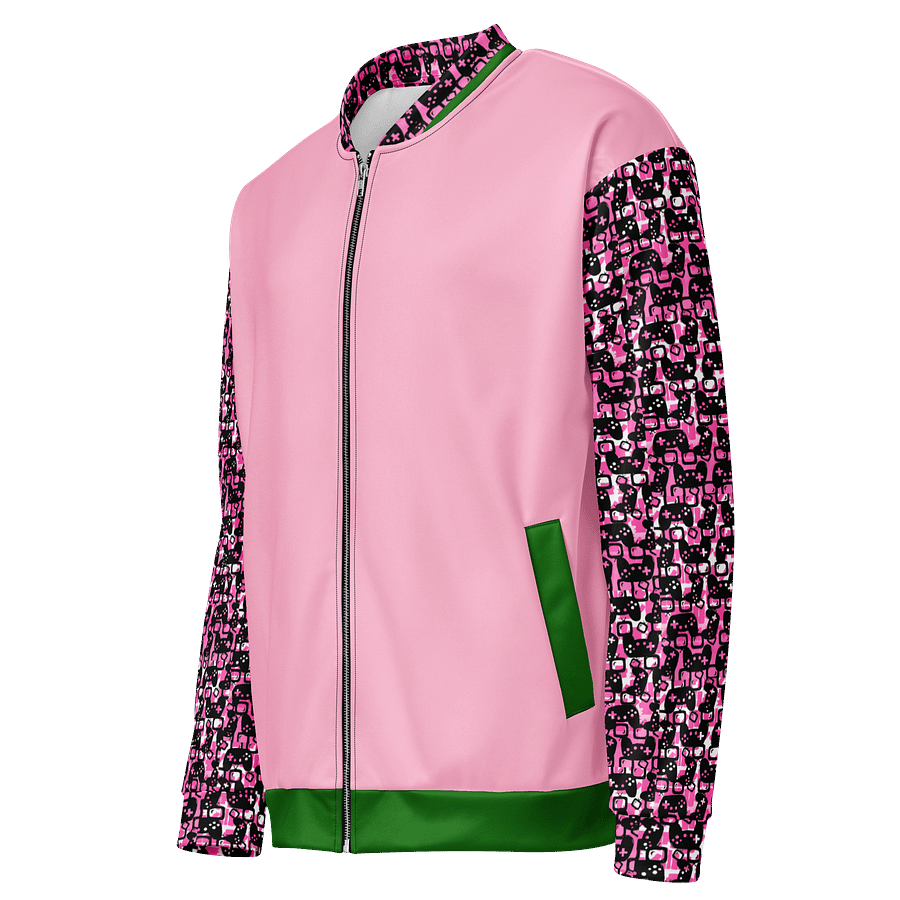 Experience Stories Unisex Bomber Jacket (Pink, Green, and Black) product image (3)