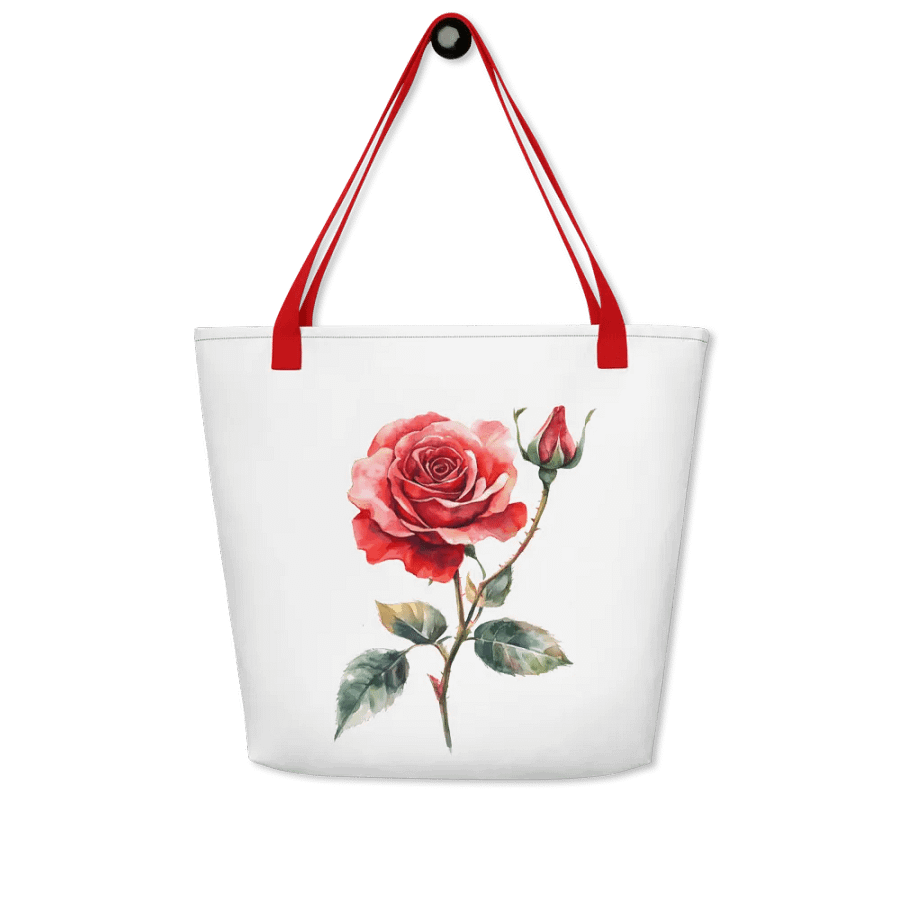 Blooming Red Rose Large Tote Bag product image (4)