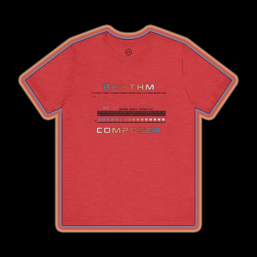 909 T-Shirt "Rhythm Composer" Roland TR-909 (Vintage Drum Machine) BLACK PRINT product image (1)