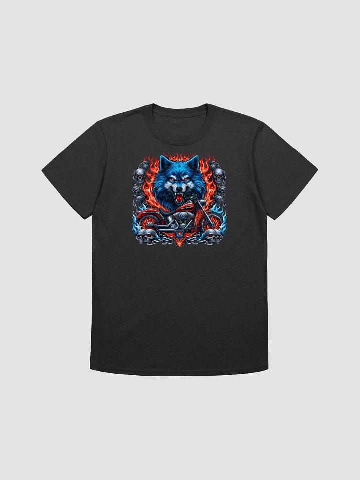Fiery Wolf Motorcycle Ride T-Shirt #42 product image (1)