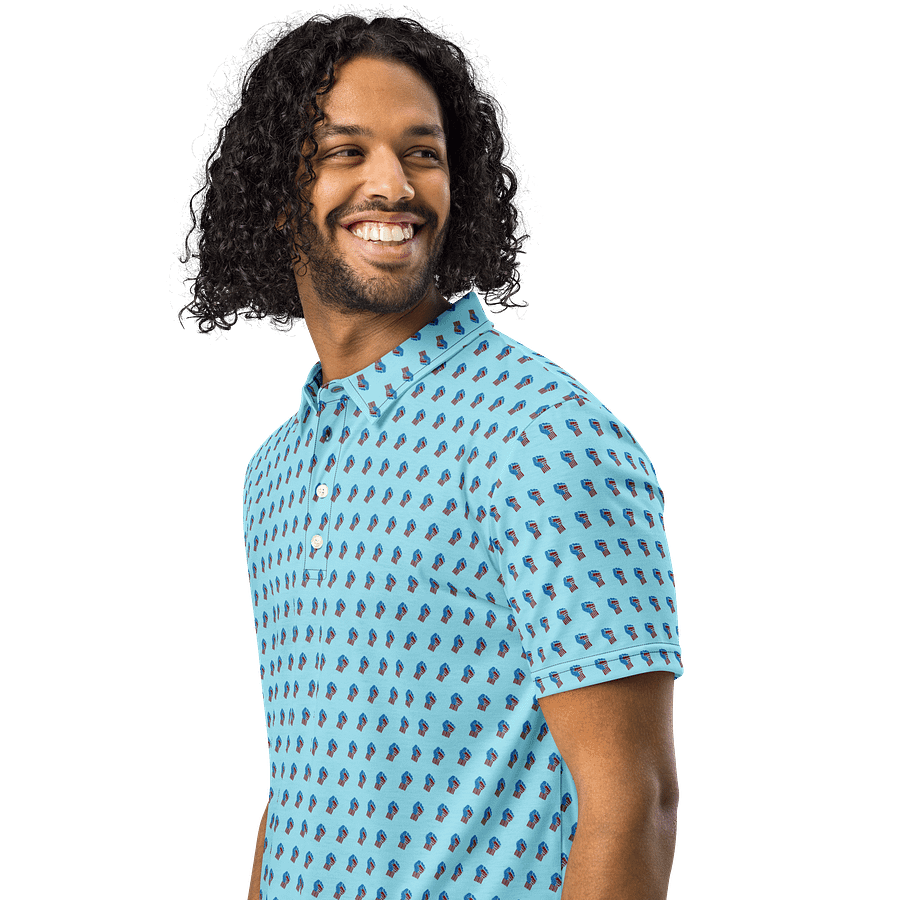 TFOT SlimFit America 1st Blue Fist Polo Shirt product image (3)