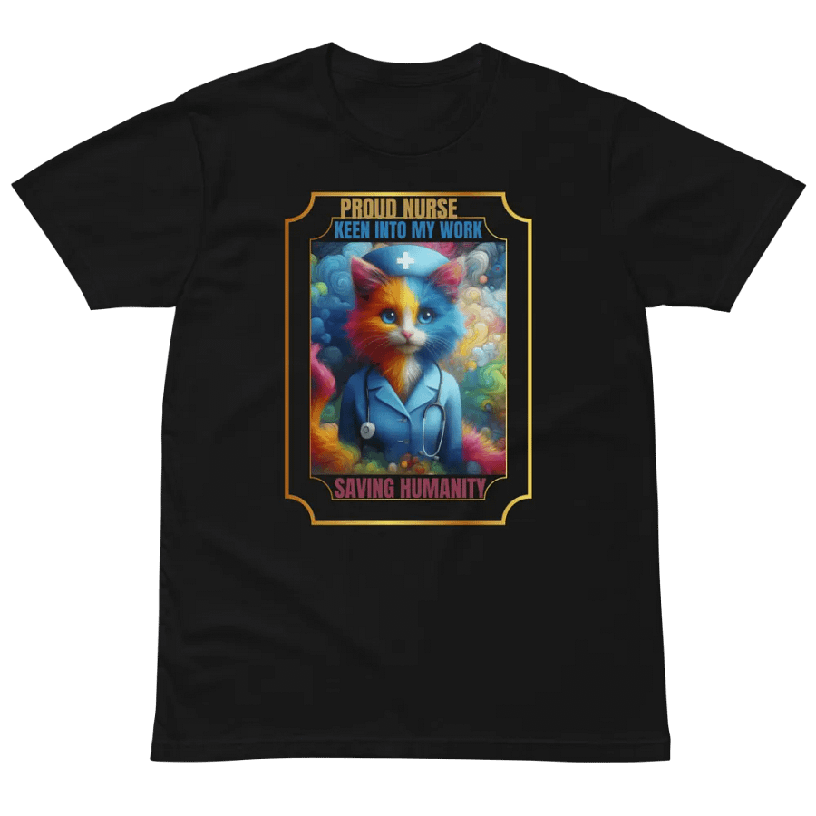 Whimsical Nurse Cat Unisex T-Shirt product image (4)