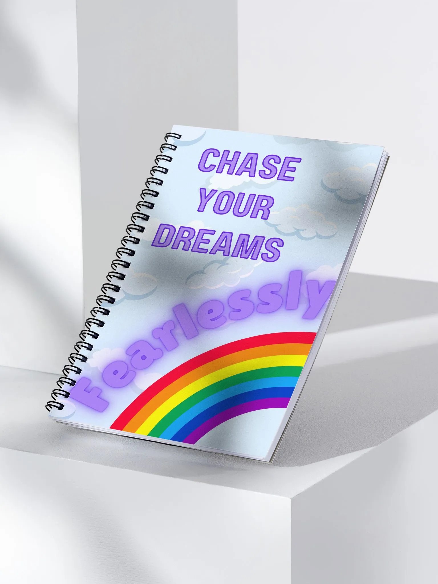 Chase Your Dreams Fearlessly Inspirational & Motivational Spiral Bound Notebook Journal product image (3)
