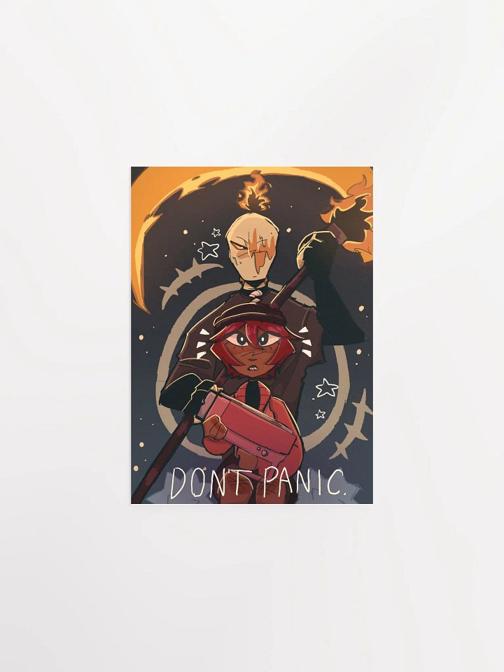 "DONT PANIC" Candlehead & Bomb-Baby Paper Poster product image (1)