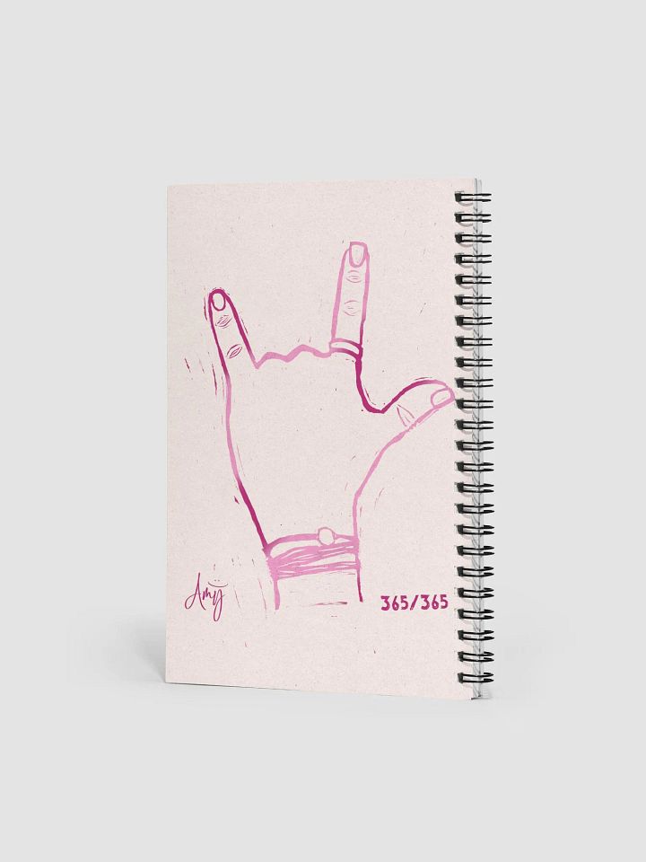 Linocut I Love You Notebook product image (2)
