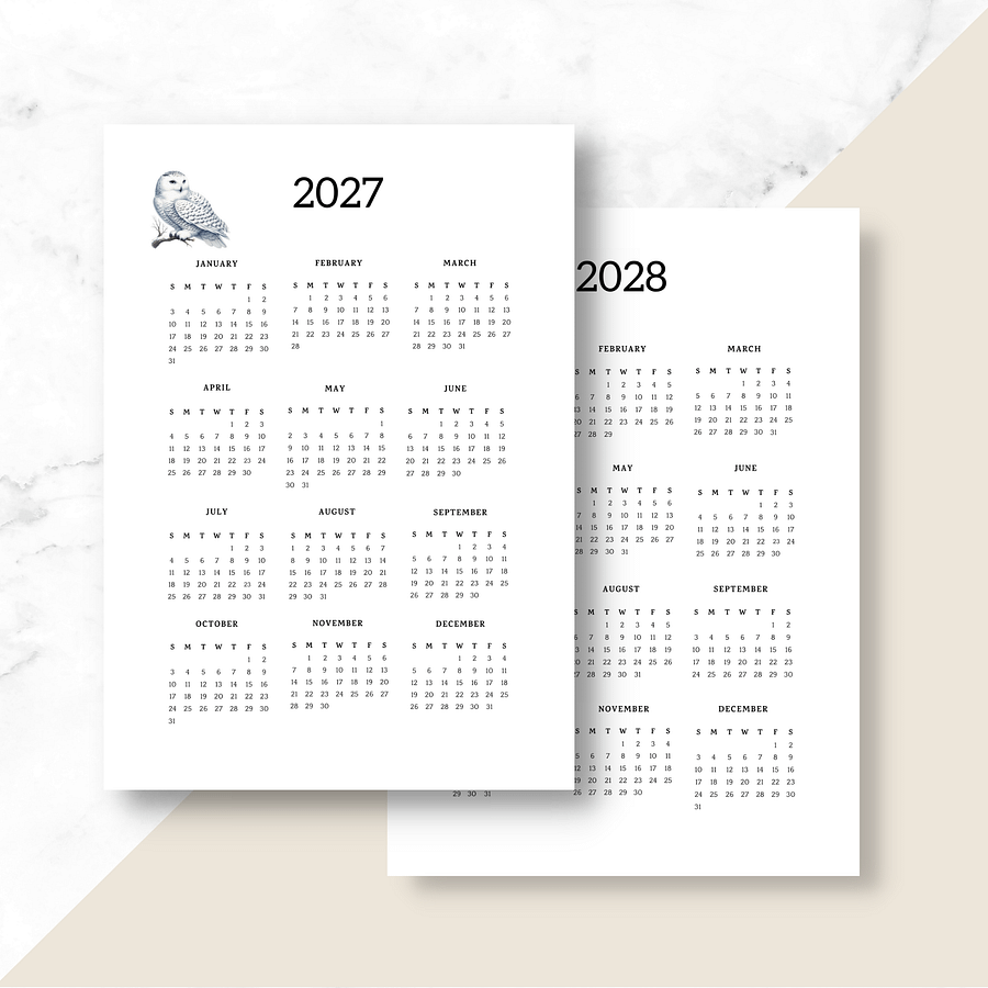 Six-year Printable Calendar Pages: Woodland Creatures product image (3)