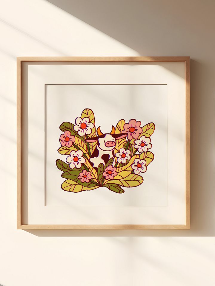 Flower Cow Art Print product image (1)
