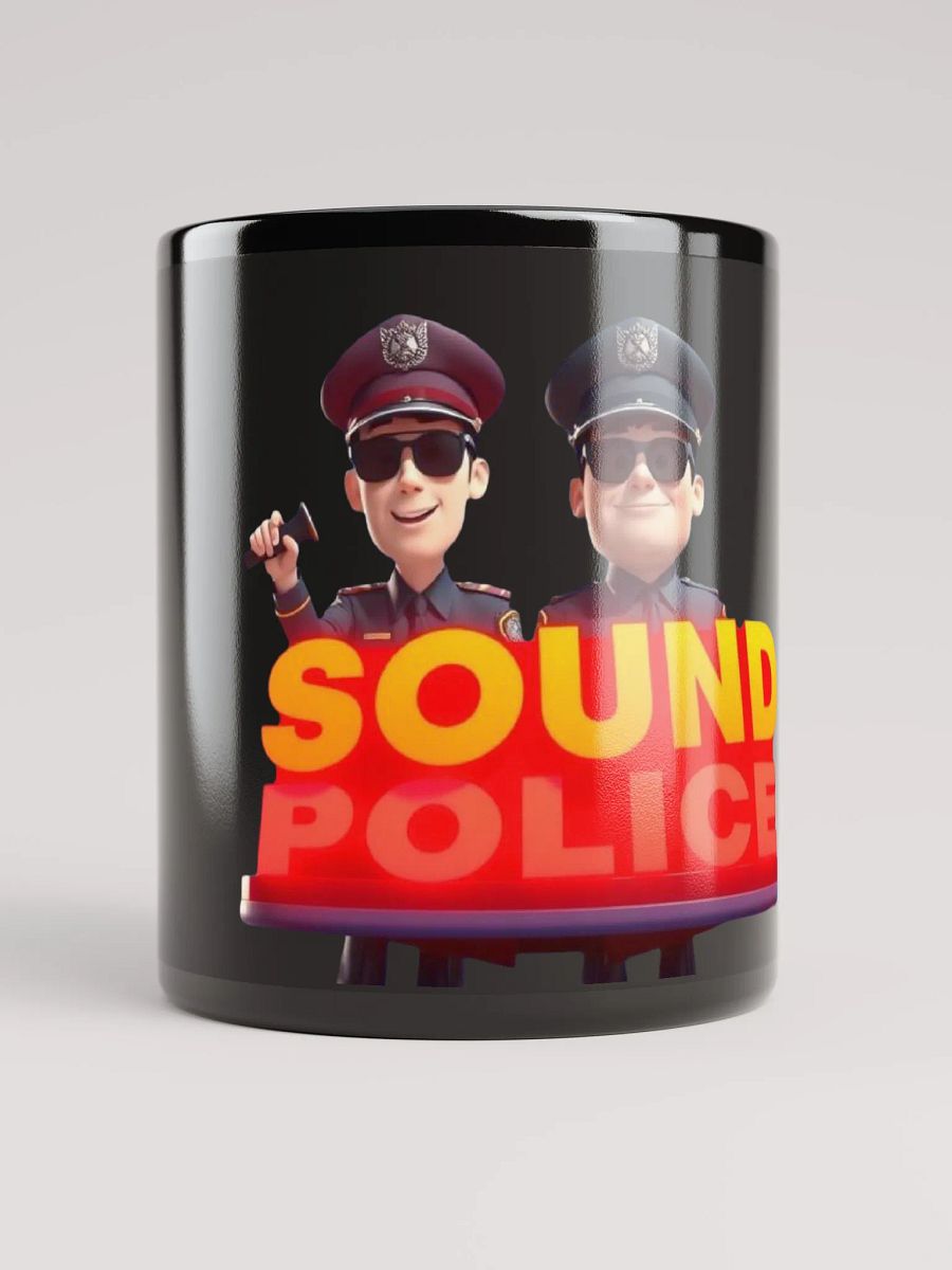 SOUND POLICE Black Glossy Mug product image (9)