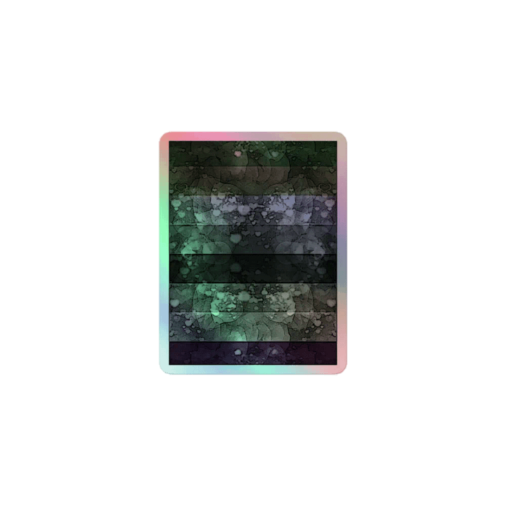 Aroace Pride Flag Sticker: Green To Purple (Textured Variation) product image (1)