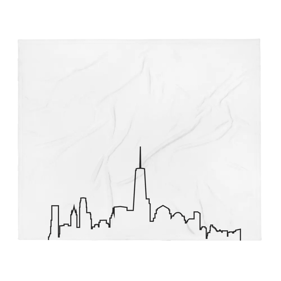 White NYC Skyline Blanket product image (1)