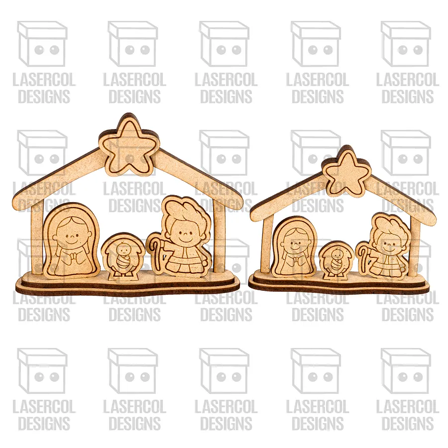 Small Nativity Scene Gift Set 4 - Christmas - Laser Cut Files product image (5)