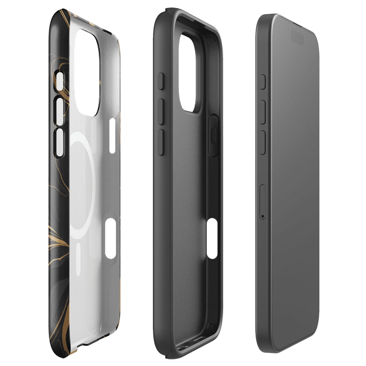 MagSafe® Tough Case for iPhone – Liquid Gold on Onyx product image (13)