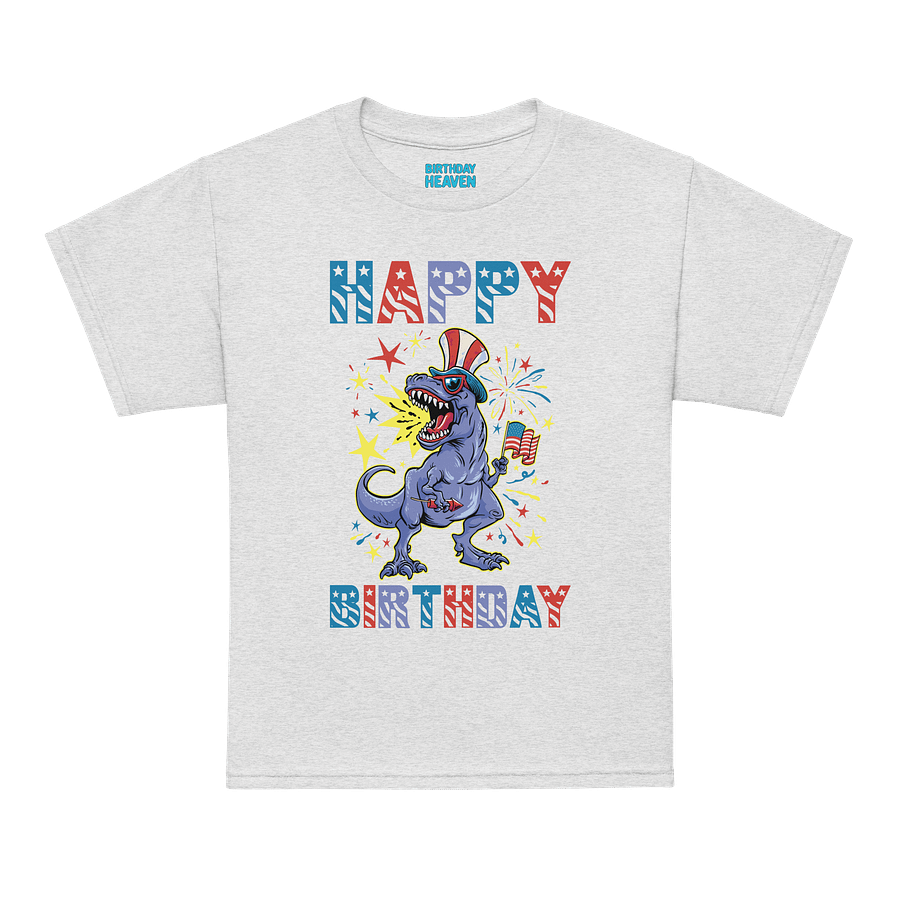 Happy Birthday (USA 4th Of July Dinosaur) T-Shirt For Kids product image (39)