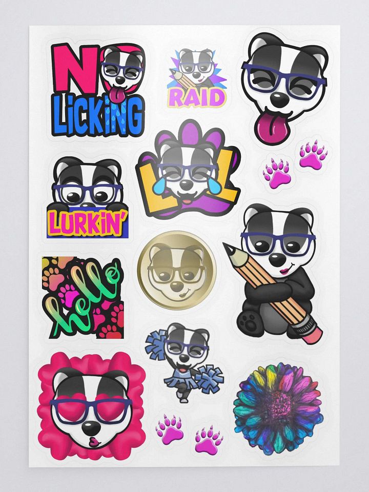 BadgerMakes Twitch Emote Sticker Sheet product image (2)