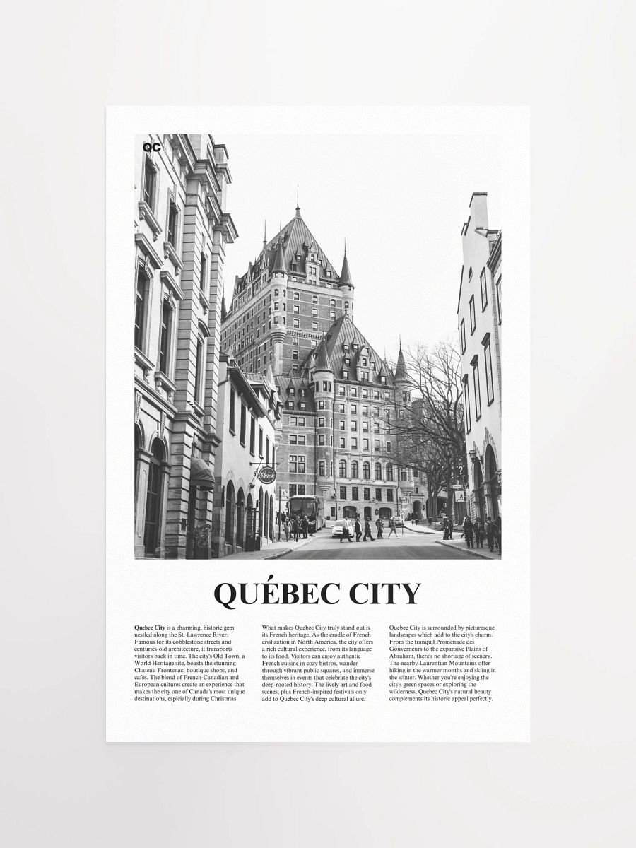 Quebec City 01 Newspaper Poster product image (7)