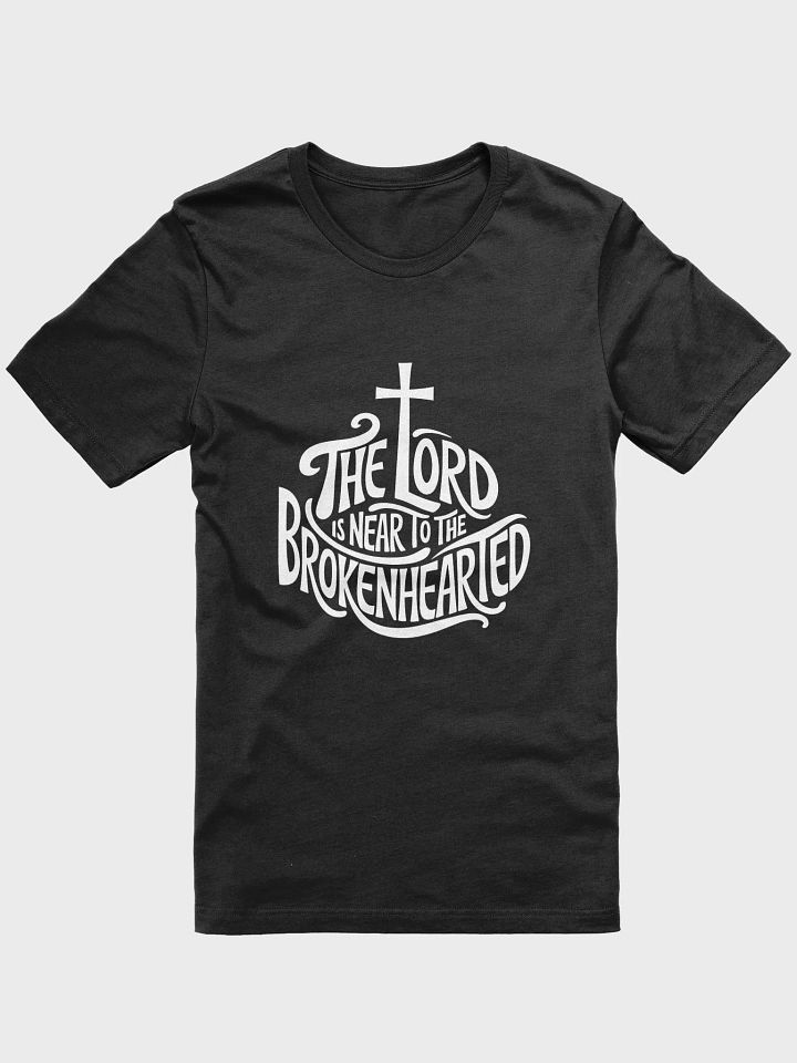 The Lord is Near to the Brokenhearted – Psalm 34:18 Bible Verse Bella+Canvas Supersoft T-Shirt product image (2)