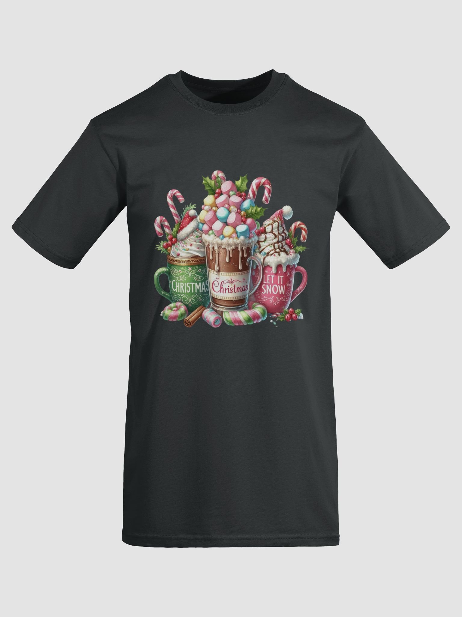 "Let It Snow" Holiday Unisex Cotton T-Shirt product image (7)