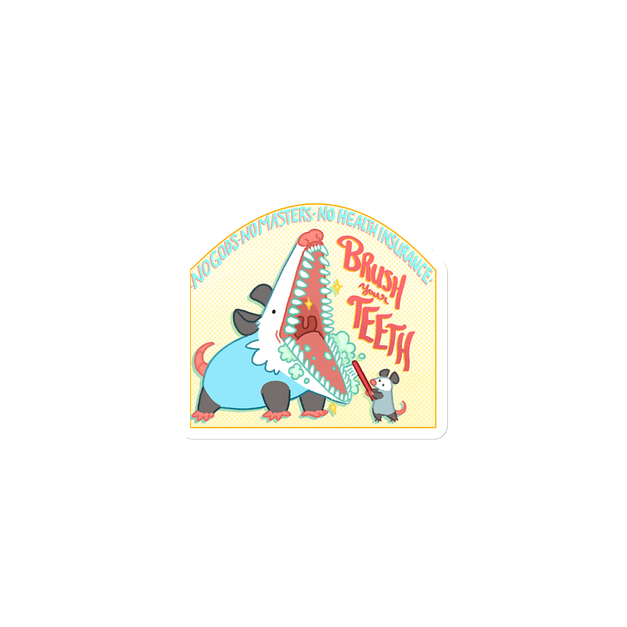 Brush your teeth possum magnet product image (1)