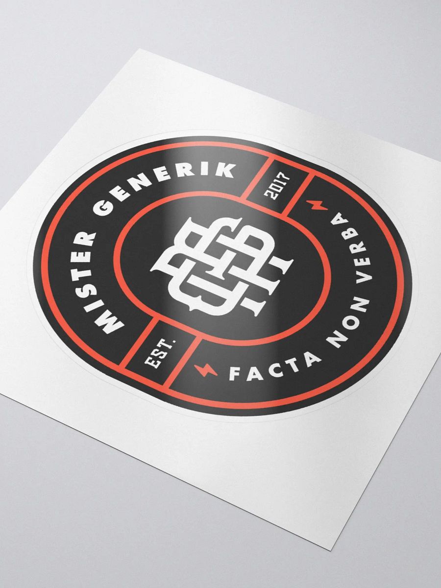 Mister Generik Monogram Badge Sticker product image (3)