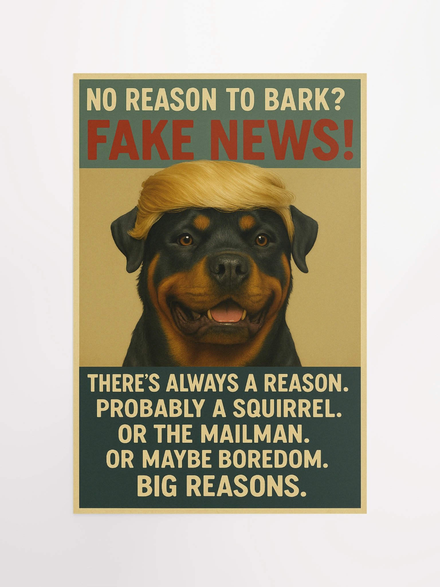 Barking Rottweiler Humor Poster product image (11)
