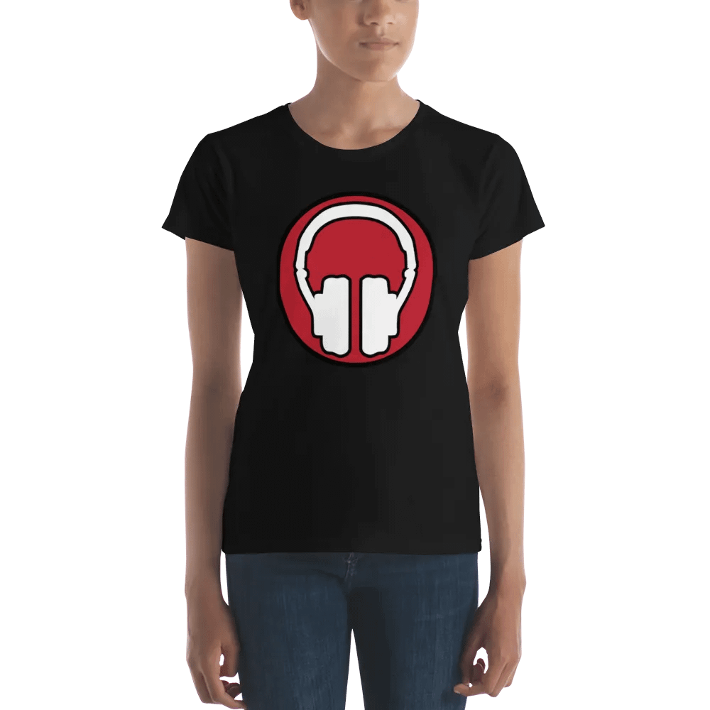 Women's Headphones Front | Tribe Back Print Gildan Middleweight T-Shirt product image (9)