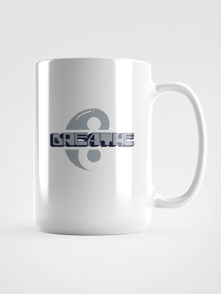 Breathe White Glossy Mug | Sip in Style and Mindfulness product image (1)