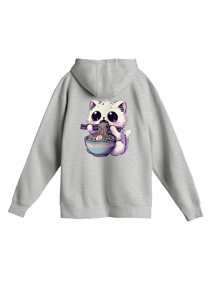 Noodling Around White Kitty Hoodie product image (1)