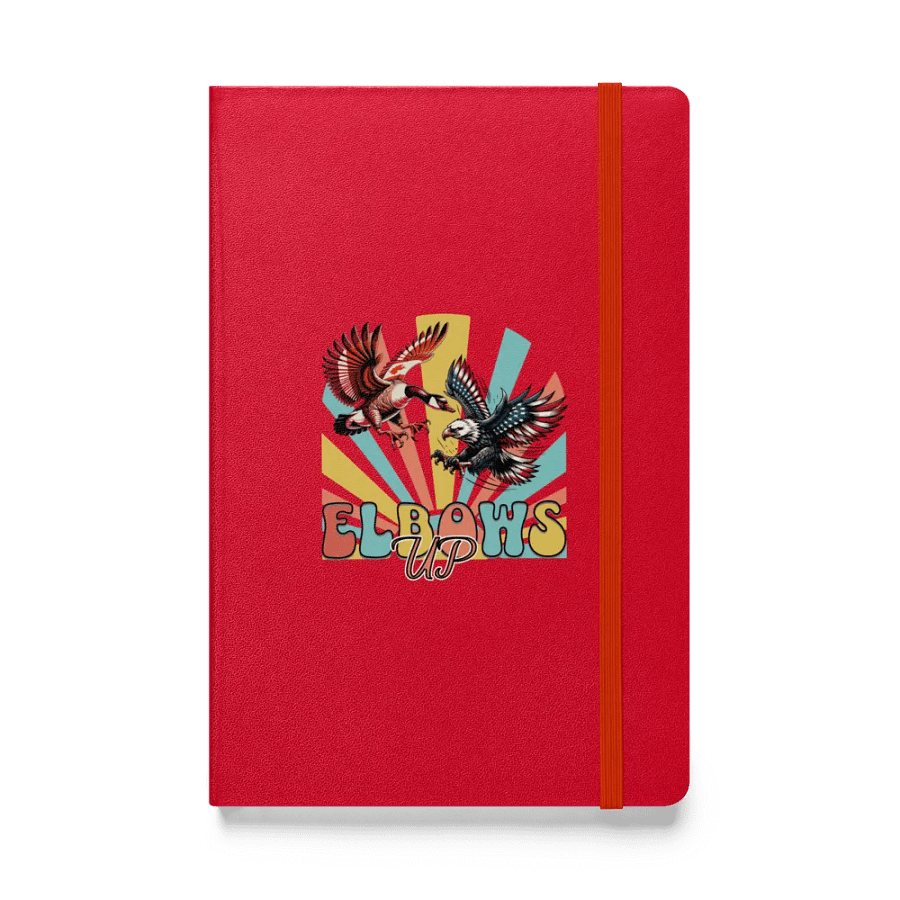 Elbows Up Canadian Goose Vs American Eagle Hardcover Notebook product image (1)