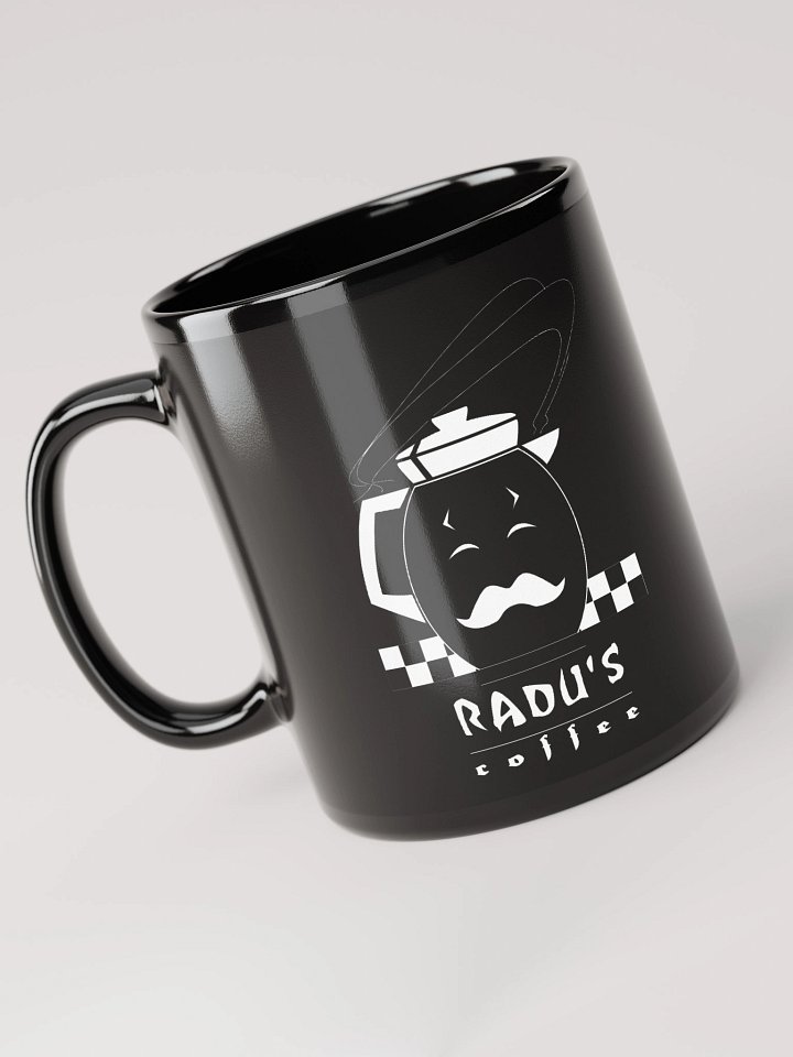 Radu's Coffee | Black Glossy Mug by Mugz product image (1)