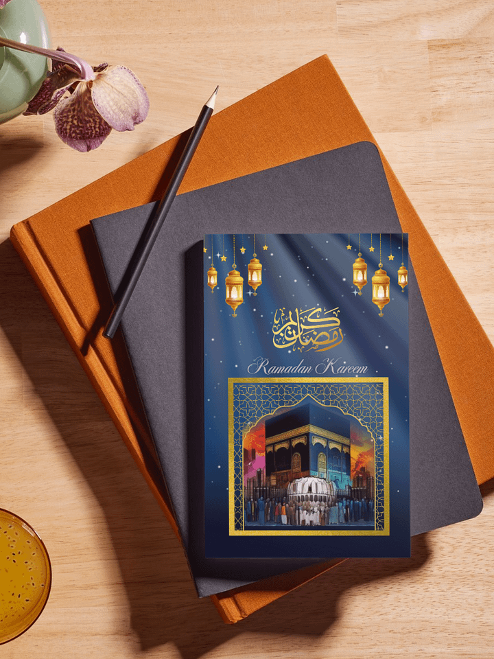 Ramadan Greeting Card | Islamic Digital Download | Eid Mubarak | Kaaba Art | Printable Muslim Gift | Ramadan Kareem Decor product image (1)