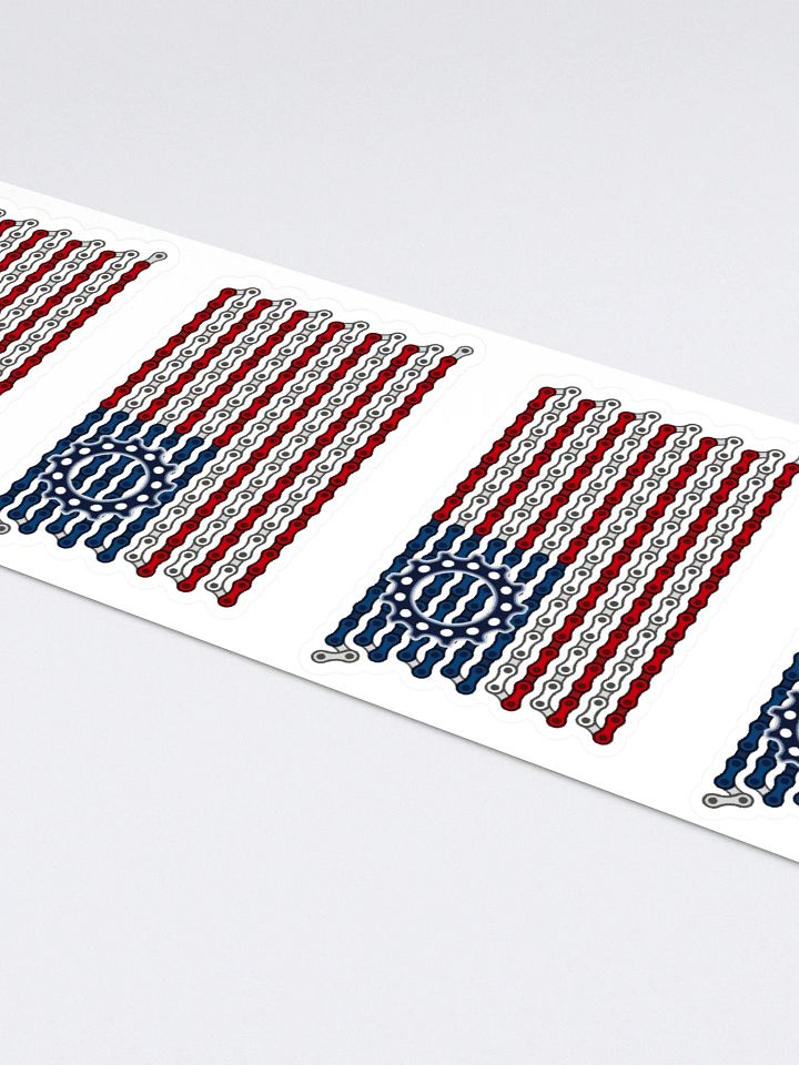 USA Betsy Ross Bike Chain Flag Sticker 6 Pack product image (2)
