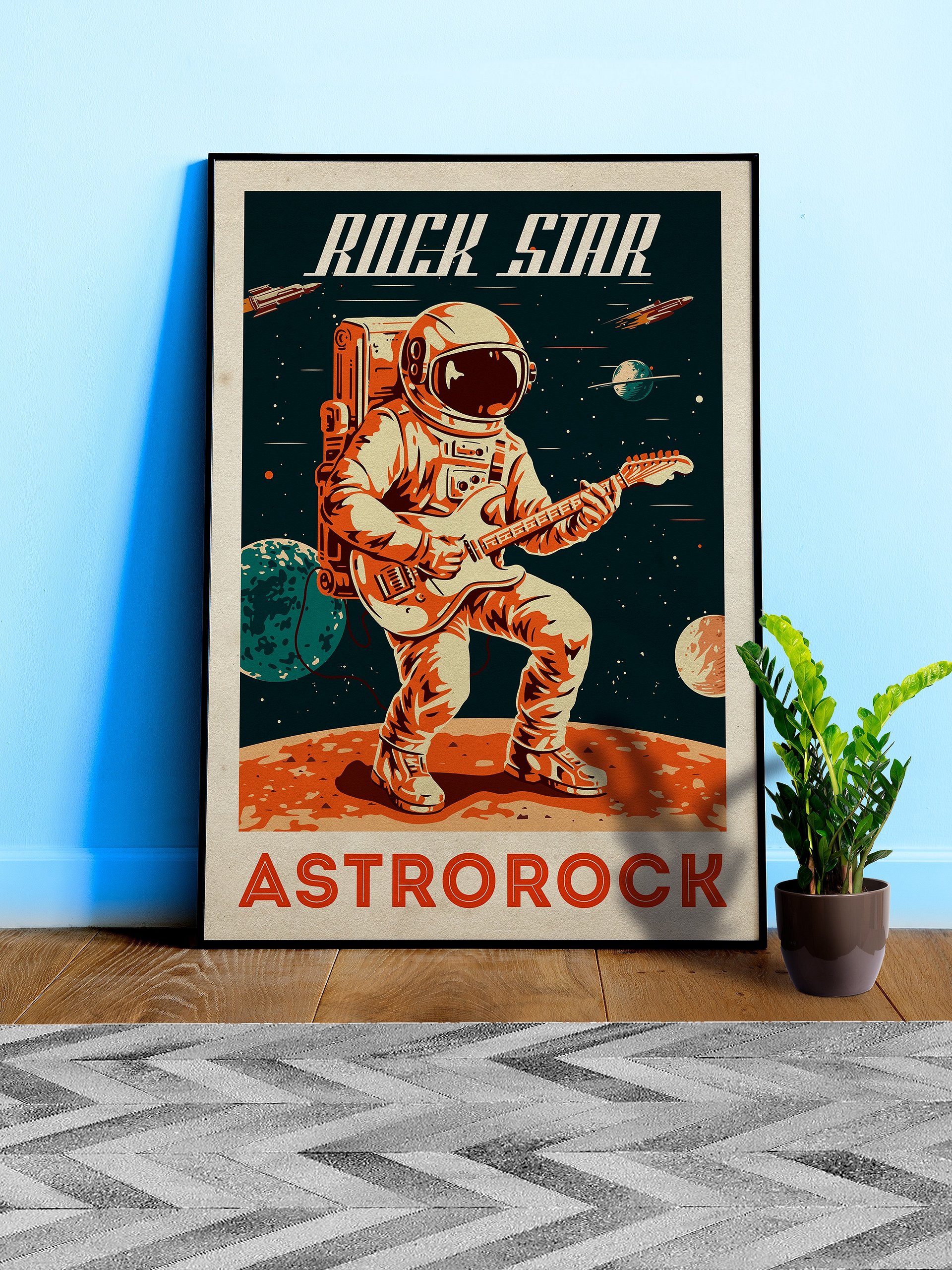 Rock Star. Astrorock — Vintage space poster product image (1)